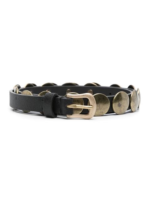 Black Trinidad leather belt Golden goose - women